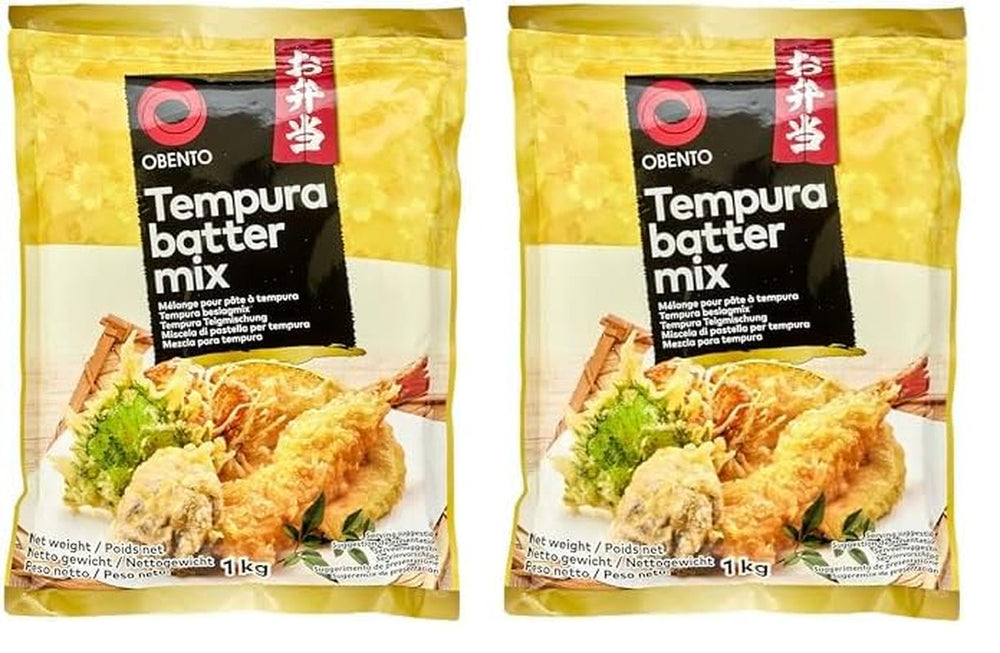 Tempura Batter Mix Tempura Back-Frittiermischung, 500 Gramos Mezcla para hornear y cocinar Naty Shop 1 Kg (Pack de 2)