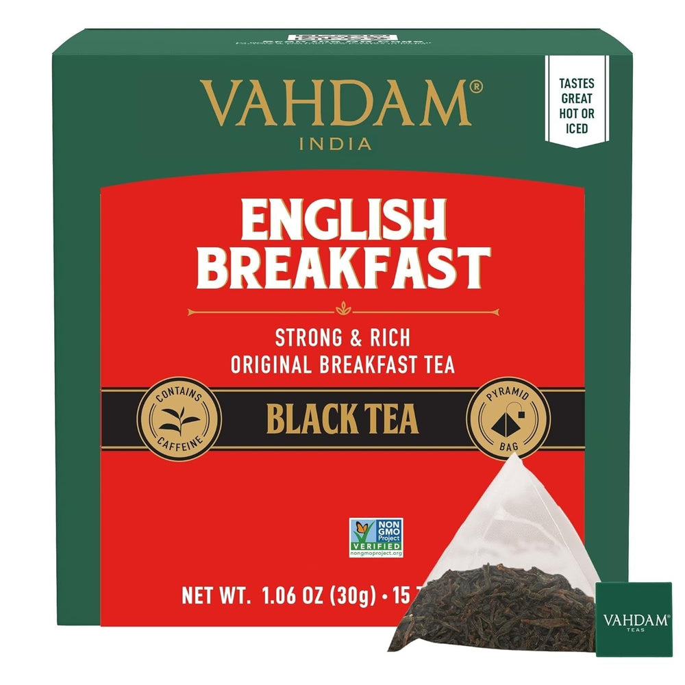 VAHDAM, ceai verde din Himalaya (30 pliculețe de ceai piramidale) 100% pur și aromat | Ceai verde natural cu frunze întregi | Proaspăt și direct de la sursa din India | Se prepară fierbinte sau rece