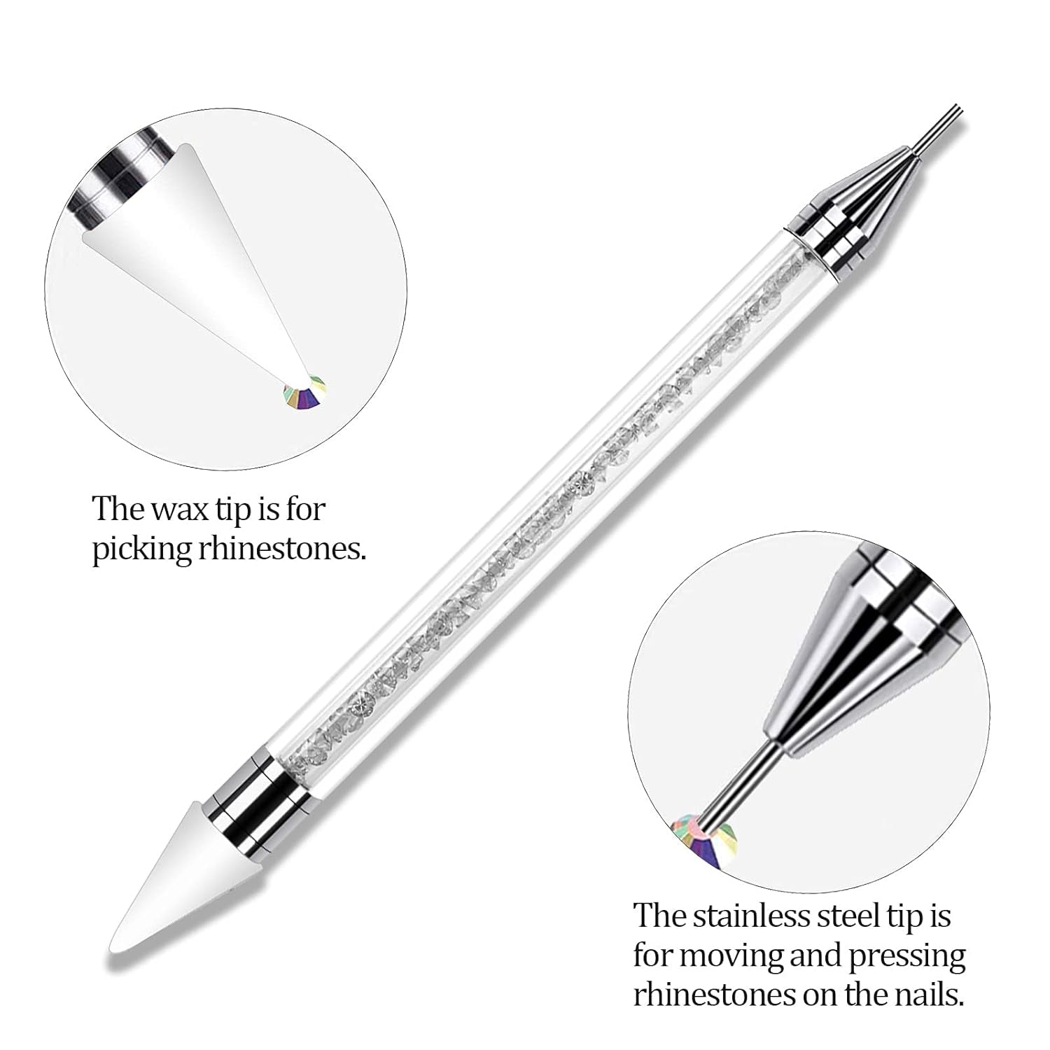 ANGNYA 4000 Stück Strasssteine Nägel Nail Art Strasssteine Dekorationen Nagelsteine Für Nail Art Zubehör Und Klare Kristall Strasssteine Handwerk Mit Pick up Pinzette Und Strass Picker Dotting Pen…