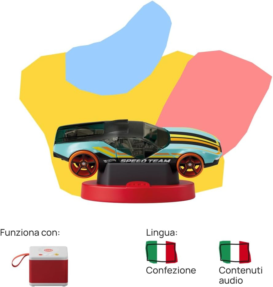Hot Wheels dinozaur attack sound figure - povești și povești sonore pentru băieți și fete cu vârsta între 3-5 ani, jucărie cu conținut educațional, versiunea italiană Jucarii Bebe Naty Shop