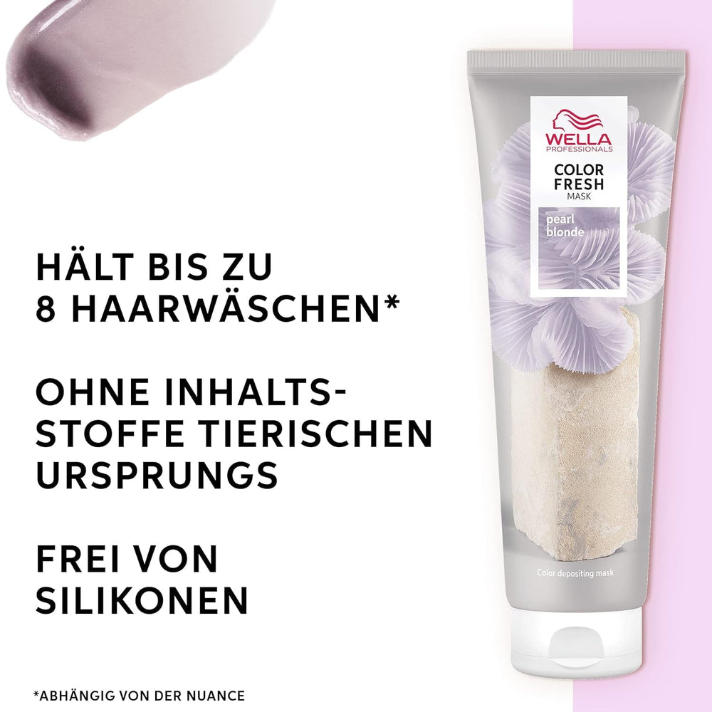 Wella Professionals Color Fresh Mask Pearl Blonde - tratament de păr pentru revitalizarea și schimbarea culorii părului - nuanță hrănitoare cu ulei de avocado - pentru păr deschis și iluminat - 500 ml Masca de par Naty Shop