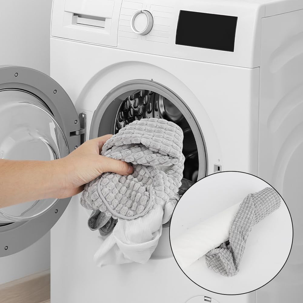 Rulou de gât cu capac, 11X45 cm pernă de călătorie cu spumă de memorie, pernă de gât de pluș lavabilă la fața locului pentru ameliorarea durerilor de gât, pernă de gât pentru casă, birou, călătorii Yoga cilindru rotund Perne ortopedice cervicale Naty Shop