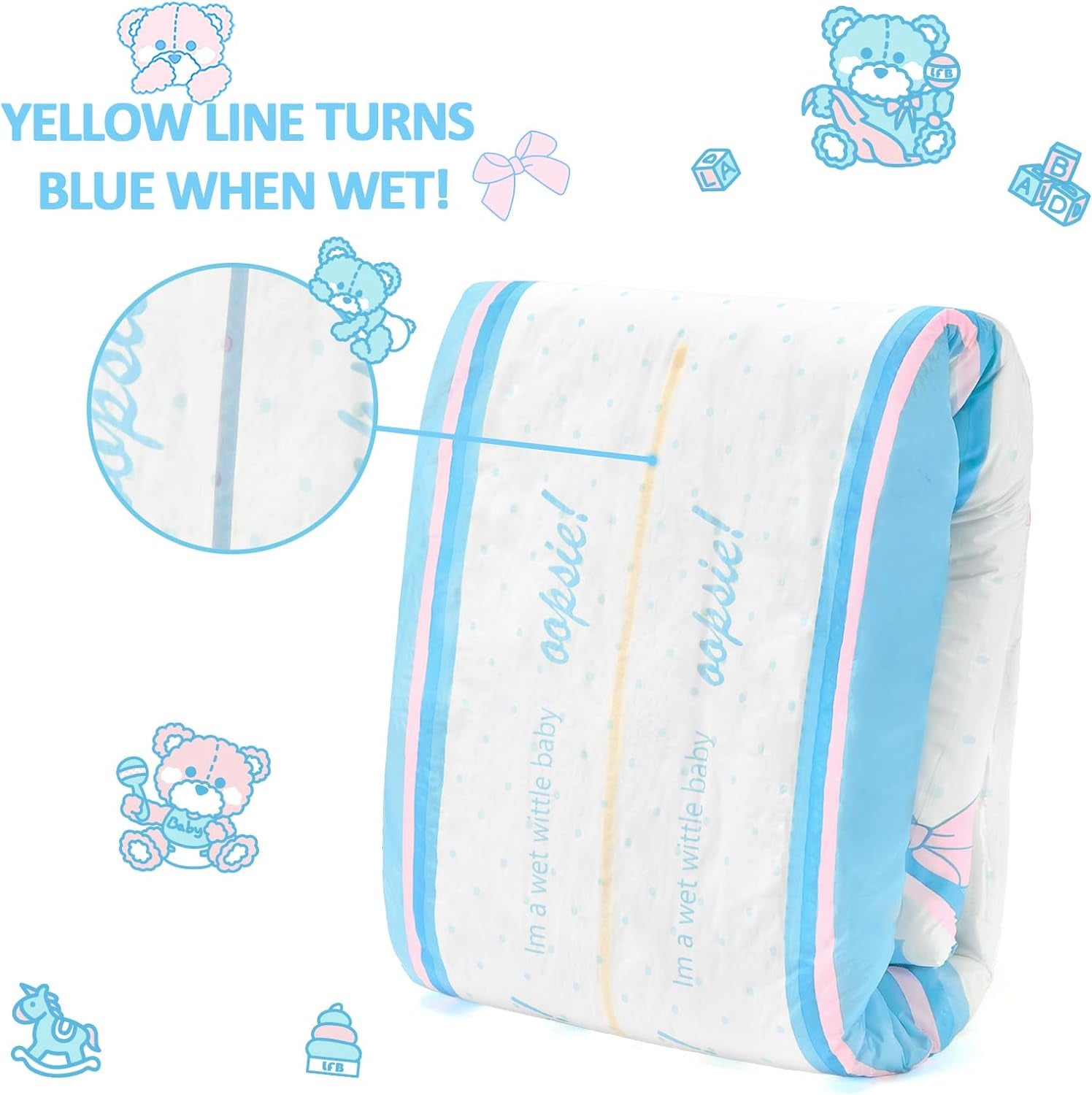 Pañales Estampados Para Adultos 5500-5800ml 10 Piezas - Calzoncillos De Baño (XL)