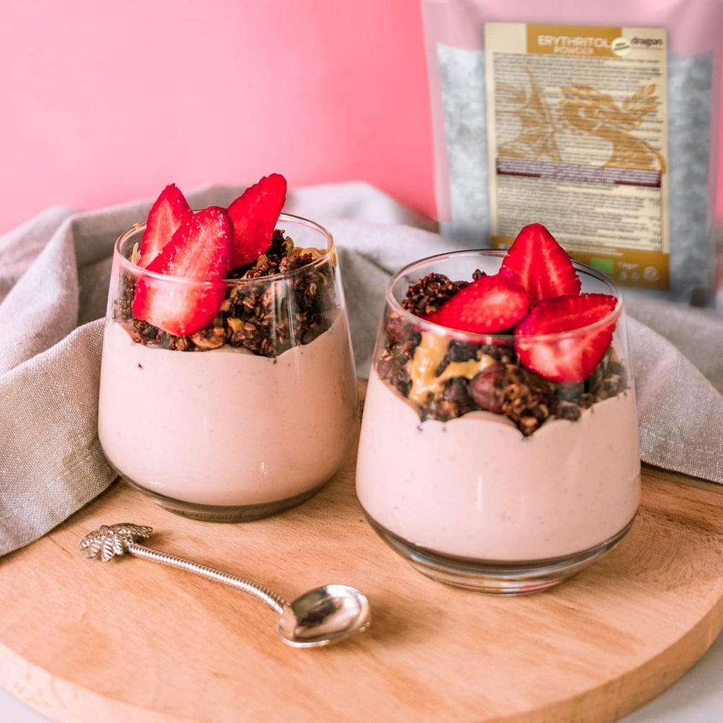 Bio Erythrit - Pulver, 100% Bio, Vegan, Null Kalorien-1Kg Indulcitori Naty Shop