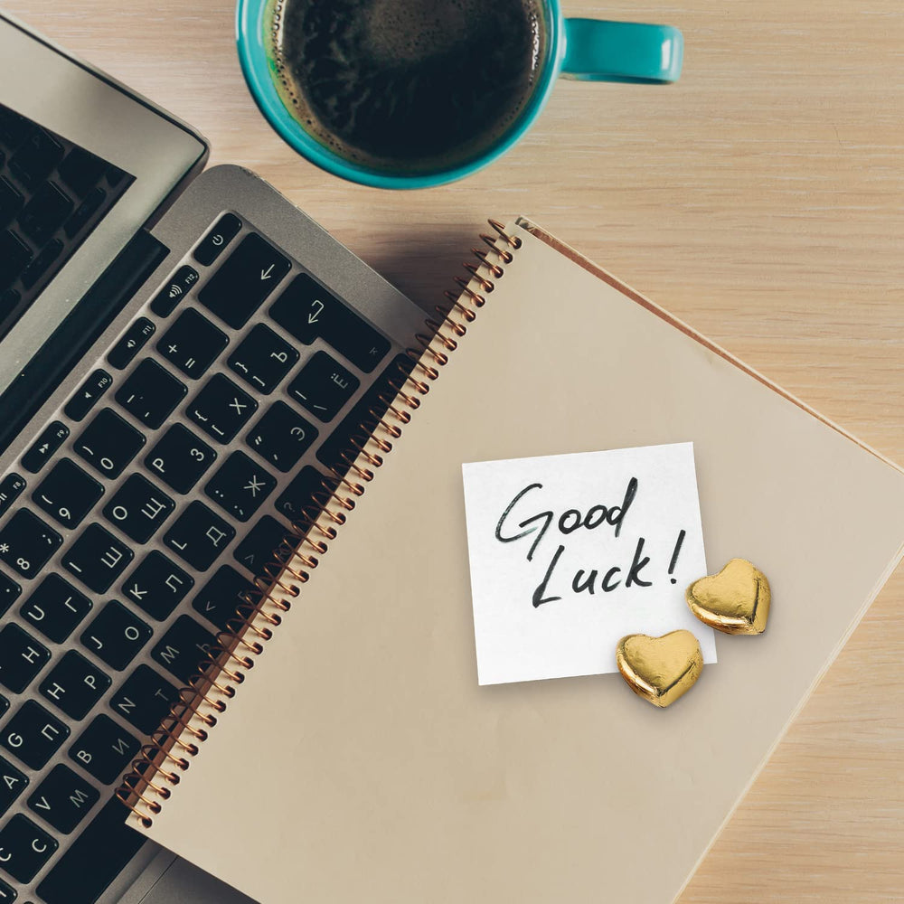 Günthart 150 Piezas Corazones de Chocolate Dorado con Relleno de Turrón, Reno | Rodolfo el Rojo - Crema de Turrón | Corazones de chocolate dorado | Concurso | Corazones de chocolate dorado | Navidad (1,2 kg)