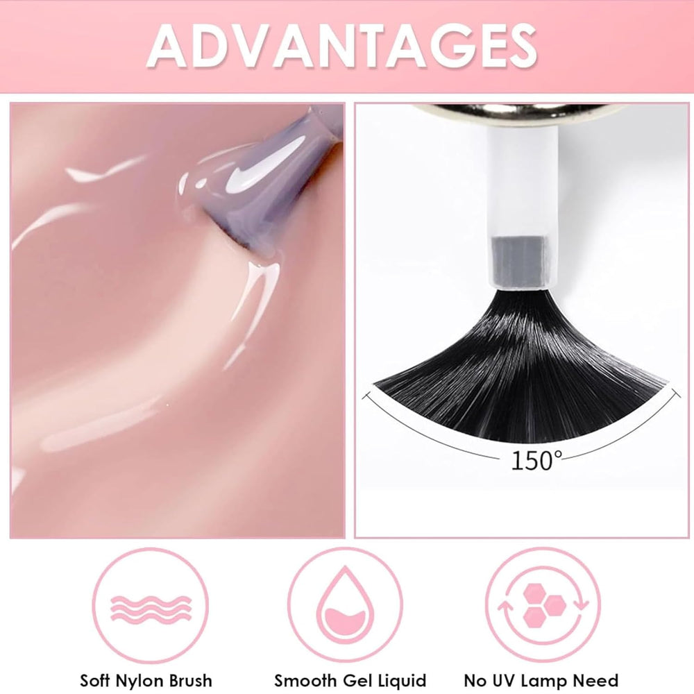 Juego de esmaltes de uñas de 4 piezas – Esmalte de uñas a base de agua de larga duración y secado rápido – Esmalte de uñas para diseño de uñas DIY (juego de 4 piezas de estilo normal desnudo)