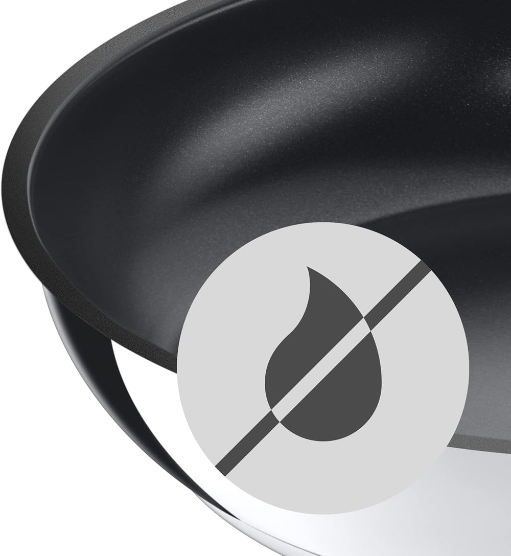 Juego de sartenes WMF Devil 2 piezas, sartén inducción 24, 28 cm, acero inoxidable Cromargan, revestimiento cerámico, apta para horno Ollas y Sartenes Naty Shop