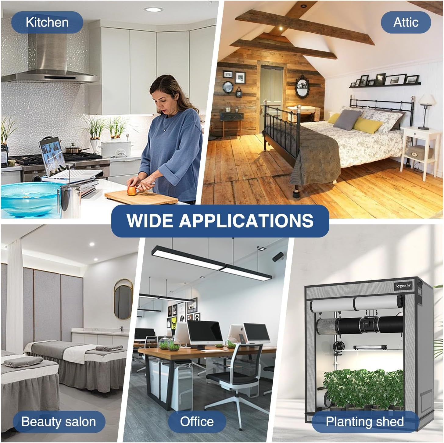 Aygrochy Ventilador de conducto ajustable de 200 mm y 70 W, ventilador de escape con motor EC para calefacción, refrigeración, potenciadores, tiendas de cultivo, hidroponía, hogar, ventilación y soplador de escape.