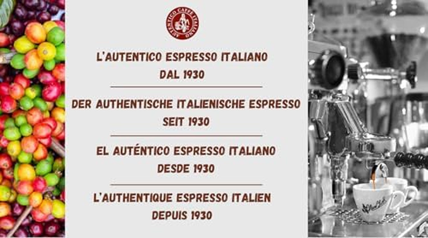 Caffè New York - XXXX - Boabe de cafea, aromă intensă dar fină, Arabica și prăjire medie robustă, pentru măcinare, espresso italian, amestec de bar - calitate înaltă din 1930 - 1 kg, boabe