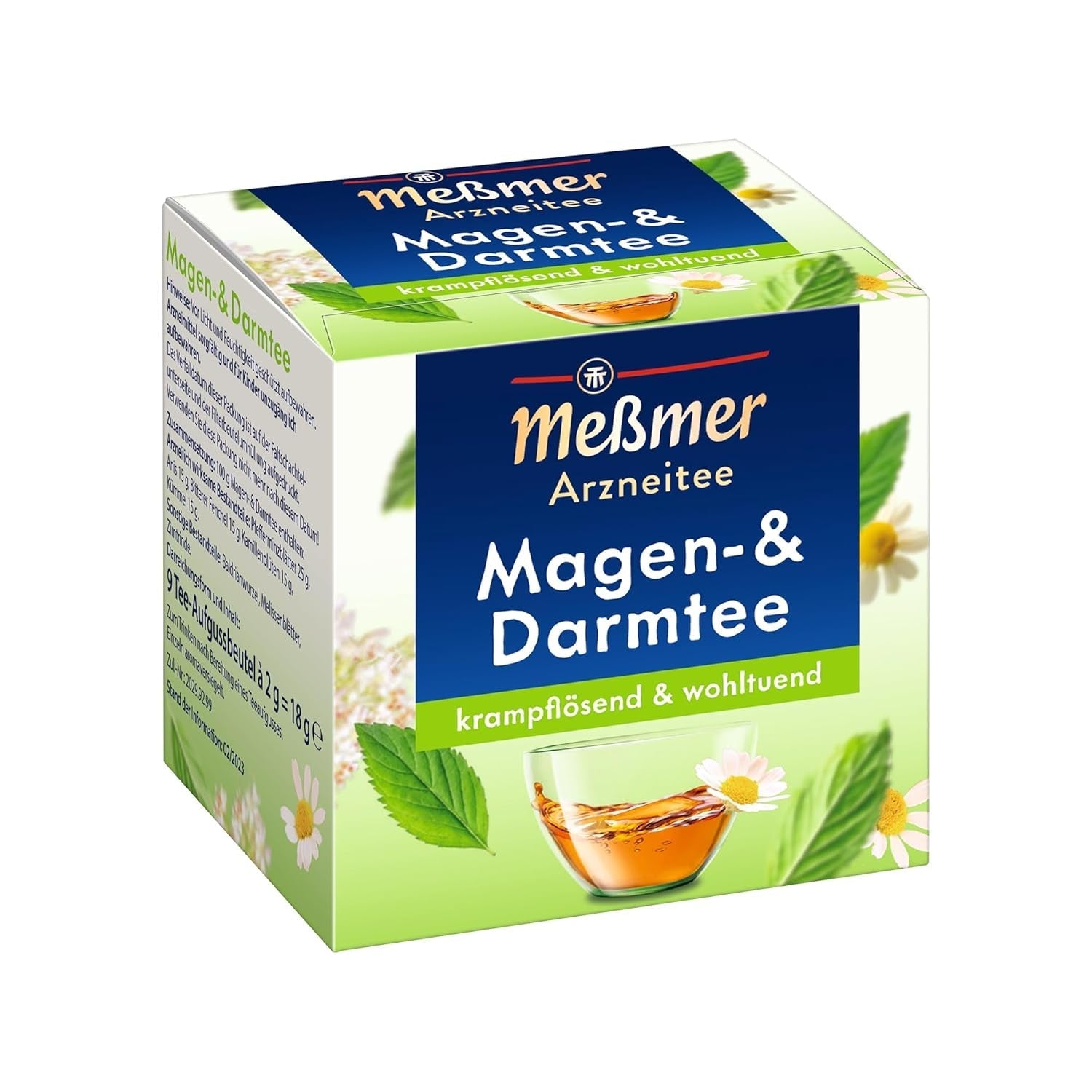 Ceai Meßmer pentru tuse și bronșe | Antitussiv și calmant | 9 pliculețe de ceai | Fără gluten | Fără lactoză | Vegan