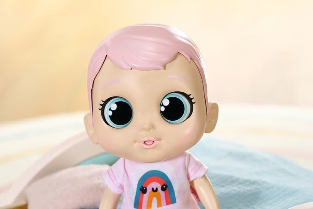 Baby Robin, 30 cm große Babypuppe mit beweglichen Augen und lustigen Soundfunktionen, incl. Camisa, Medias, Mutze, Romper, Flasche und Schnuller, 905586 Zapf Creation
