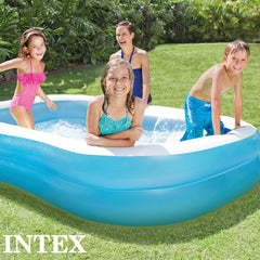 Piscina Familiar Intex Swim Center, Hinchable, Dimensiones: 203cm x 152cm x 48cm (57180NP)