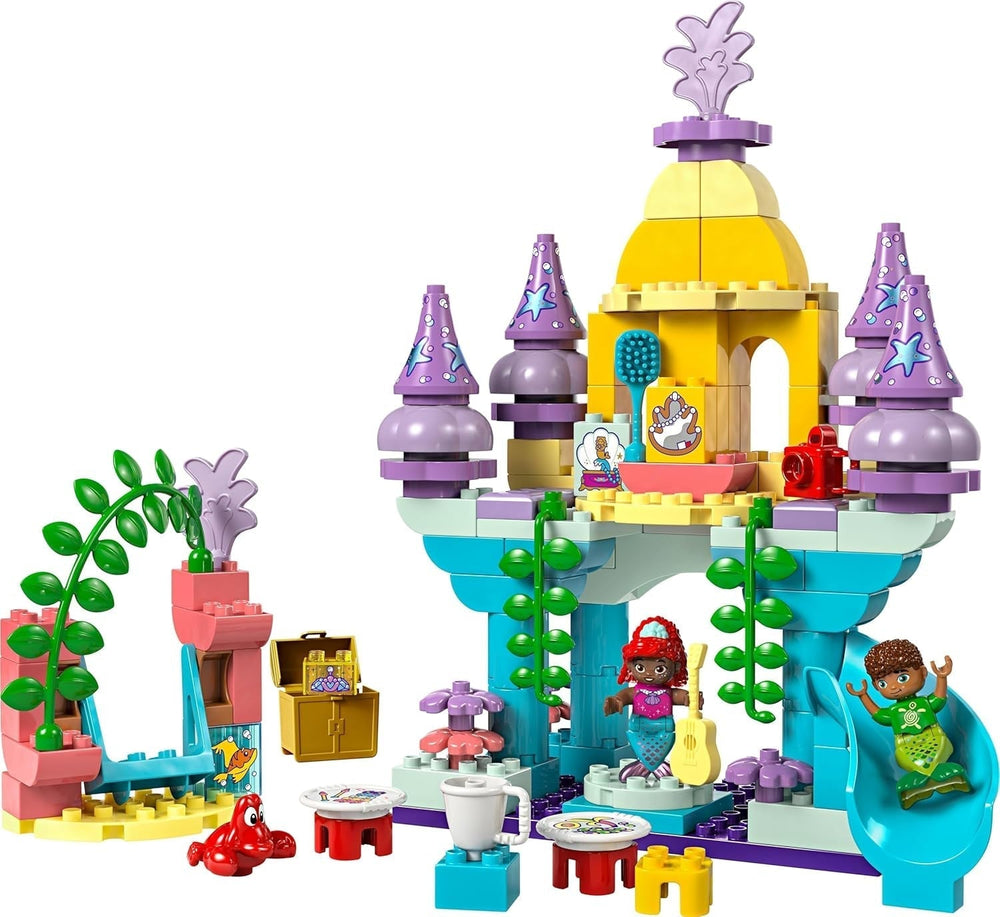 LEGO DUPLO | Palacio Mágico Subacuático de Ariel de Disney, juguete educativo para la sirena Ariel, castillo submarino para niños mayores de 2 años 10435 Juegos de construcción Besuche den LEGO-Store