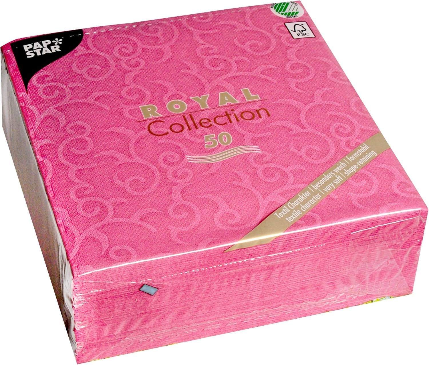 Papstar, 50 de șervețele "ROYAL Collection" 1/4 fold 40 Cm X 40 Cm nectarină "Casali", #84878