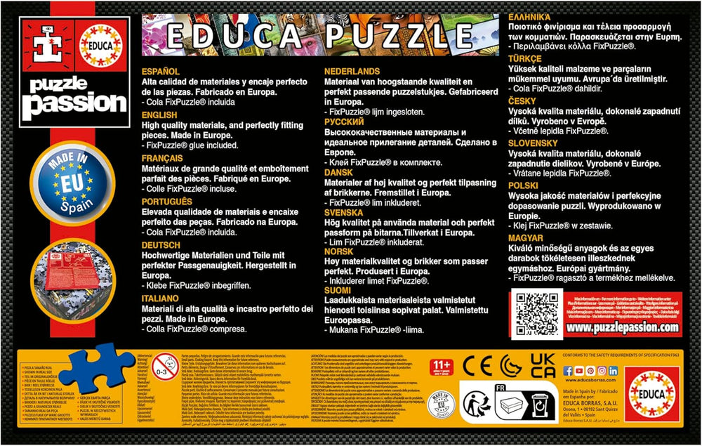 Educa - Puzzle de 500 piese pentru adulti | Badda Bloom. Dimensiuni: 48 X 34 cm. Include lipiciul de puzzle Fixpuzzle. Pentru 11 ani (19909) Puzzle Naty Shop