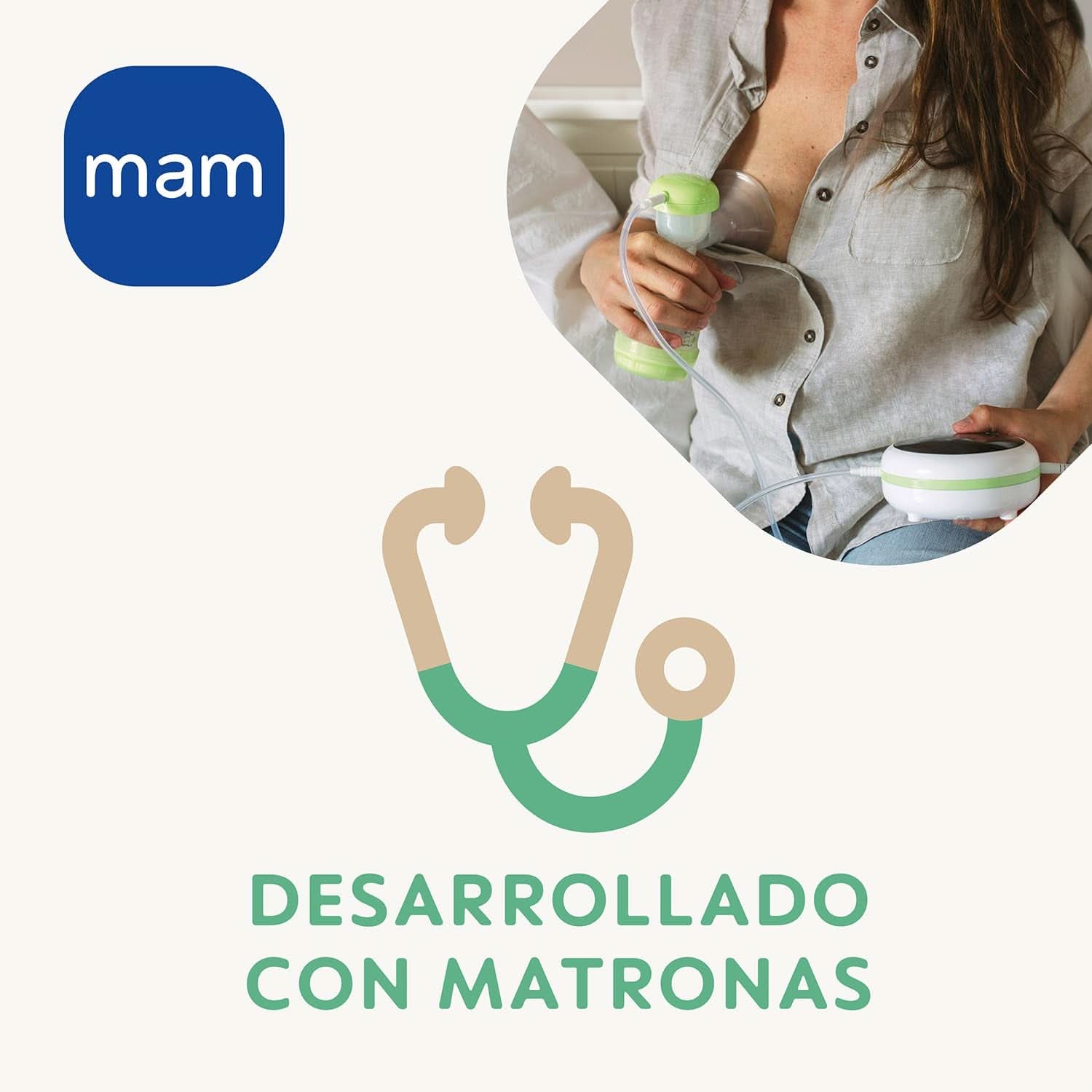 Pompă de sân 2 în 1 electrică și manuală MAM, îndepărtare directă din biberon sau recipient de conservare, stimulare și îndepărtare, afișaj digital Accesorii Hrana si Alaptare Bebe Naty Shop