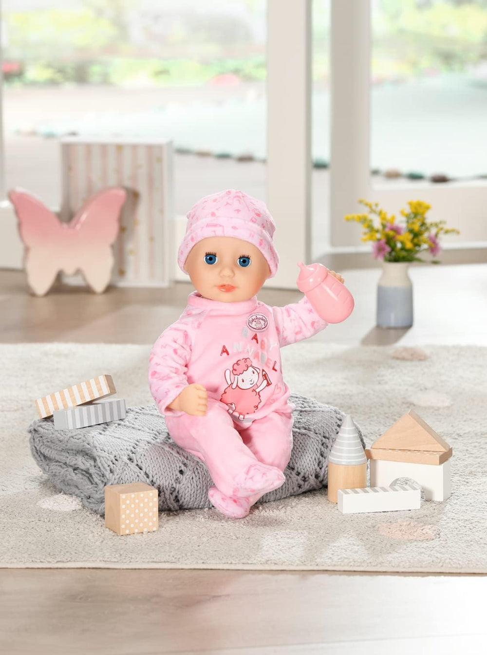 Păpușă moale Annabell Little Annabell 36cm, cu corp din pânză și ochi adormiți, 36cm, 709870 Zapf Creation