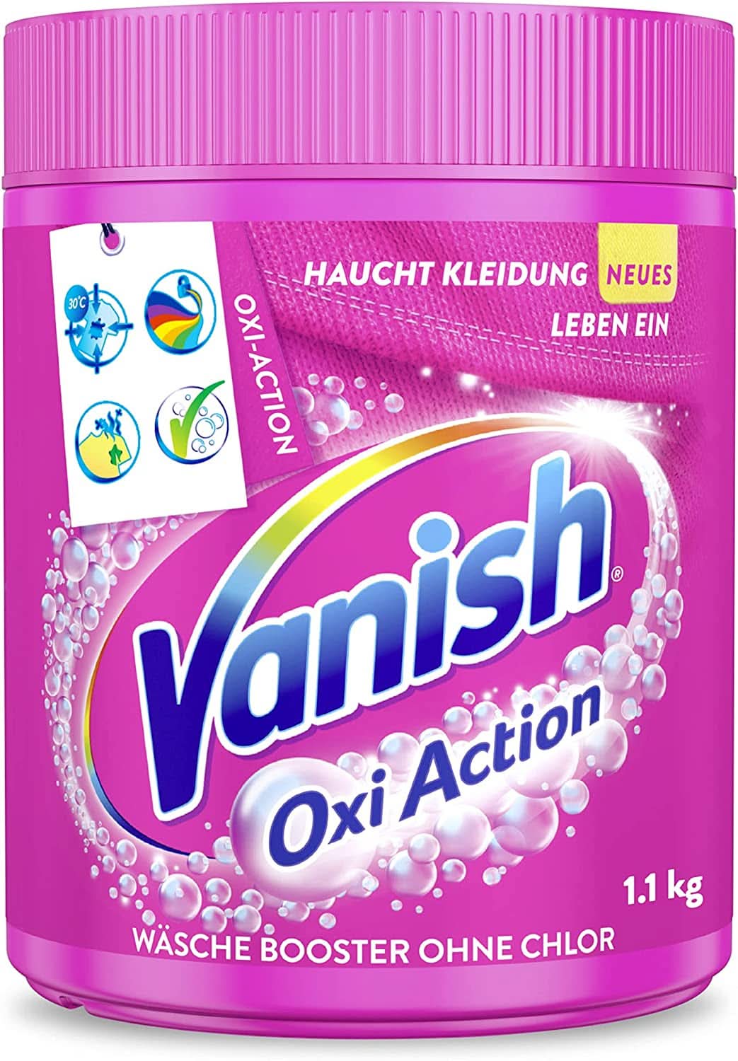 Vanish Oxi Action Polvo Rosa - 1 X 1,65 Kg - polvo para quitar manchas y mejorar la ropa sin cloro - para ropa de color Detergentes para ropa Naty Shop