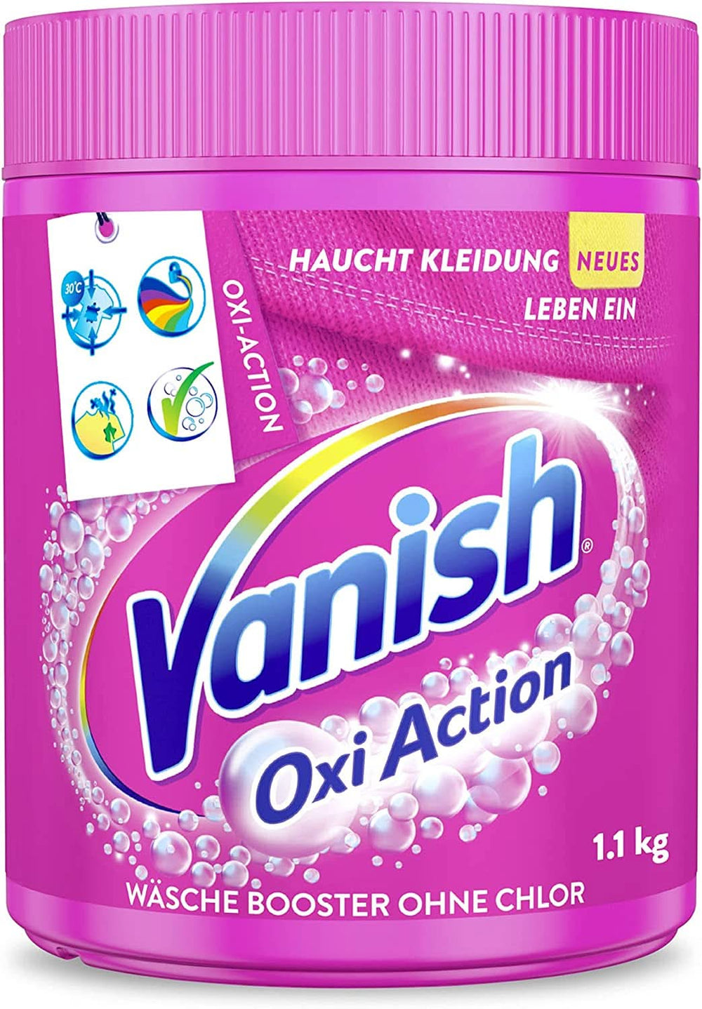 Vanish Oxi Action Polvo Rosa - 1 X 1,65 Kg - polvo para quitar manchas y mejorar la ropa sin cloro - para ropa de color Detergentes para ropa Naty Shop
