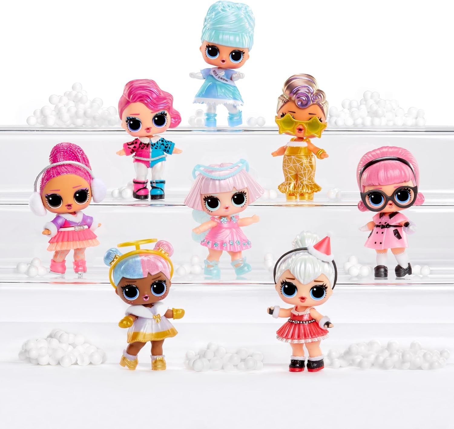 jajaja ¡Sorpresa! Winter Snow Tot - 1 muñeca coleccionable sorpresa mágica de nieve, envuelta ciega, 8 muñecas coleccionables, moda y accesorios Frosty Cool, regalo para niños 4+ Naty Shop Dolls