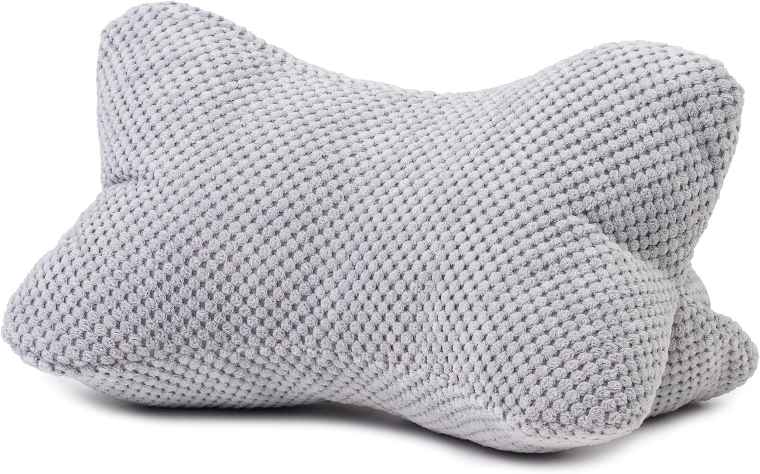 Pernă de citit Gözze - Sven, pernă de gât cu aspect texturat, pernă de citit și relaxare pentru gât și spate, 40 x 25 cm - Taupe