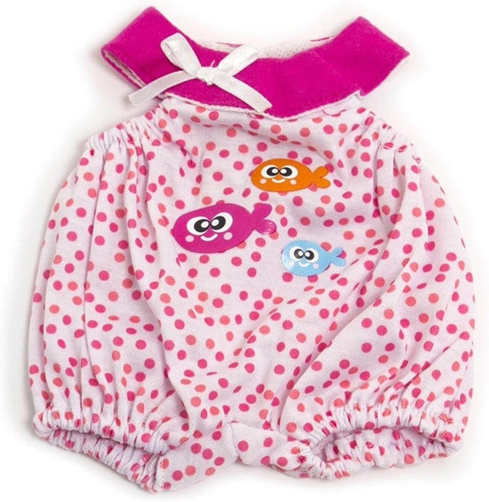 Miniland Set Puppenkleidung 32cm, camiseta girgeltes mit Latzhose und Mütze, Übergangszeit