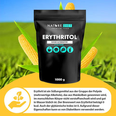 Nature Diet - Eritritol 2 X 1000 G | Edulcorante natural | Cero calorías | Sustitutos del azúcar Edulcorantes Naty Shop