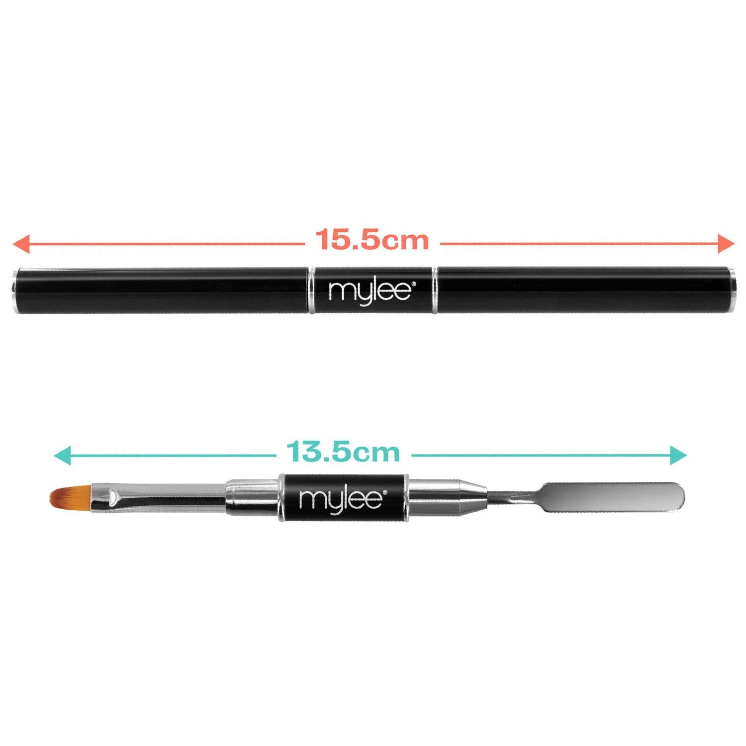 Mylee Magic Extender Gel Tool Mit Zwei Enden – 2 in 1 Pinsel & Spachtel Für UV/ LED Nagelkunst, Nagelspitzen & Für Extensions