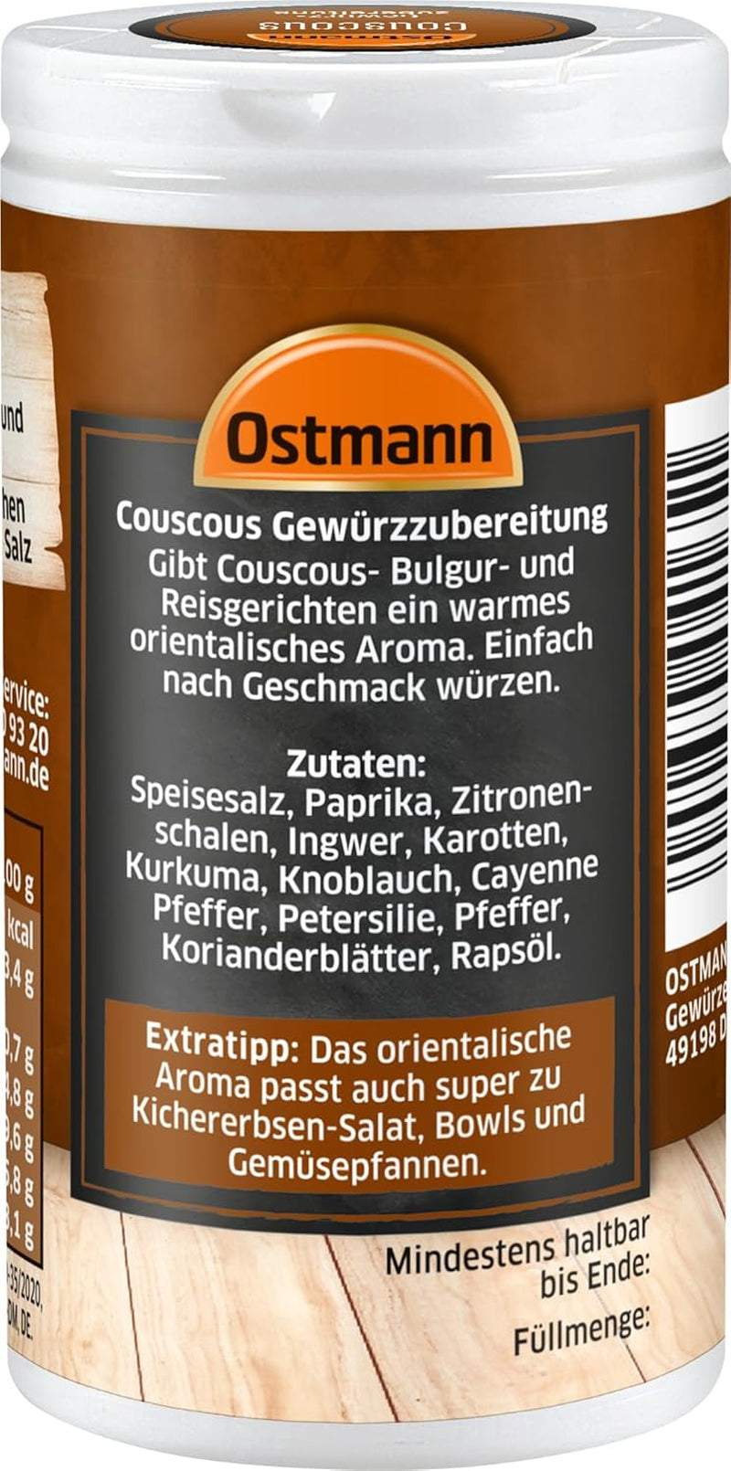 Ostmann Gewürze Cuscús Gewürzzubereitung, 50 g (Verpackungsdesign kann deweichen)