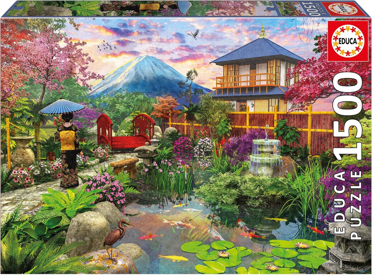 Educa - Puzzle de 1500 piezas para adultos | El jardín japonés. Dimensiones: 85 X 60 cm. Incluye pegamento para rompecabezas Fixpuzzle. Durante 14 años (19937) Puzzle Naty Shop Título predeterminado