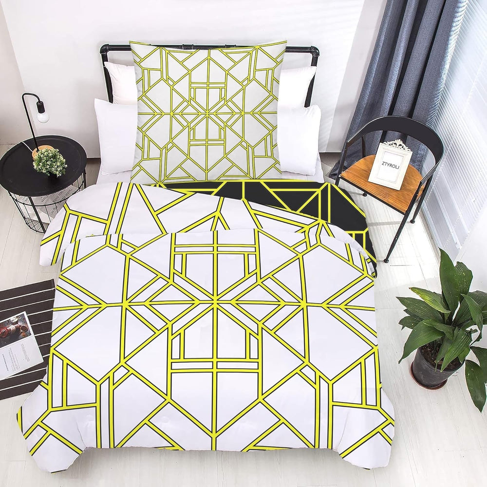 Ropa de cama infantil, chico, varios modelos, con cremallera, microfibras de poliéster Ropa de cama infantil Naty Shop Lineas Geométricas 135X200 Cm + 80X80 Cm