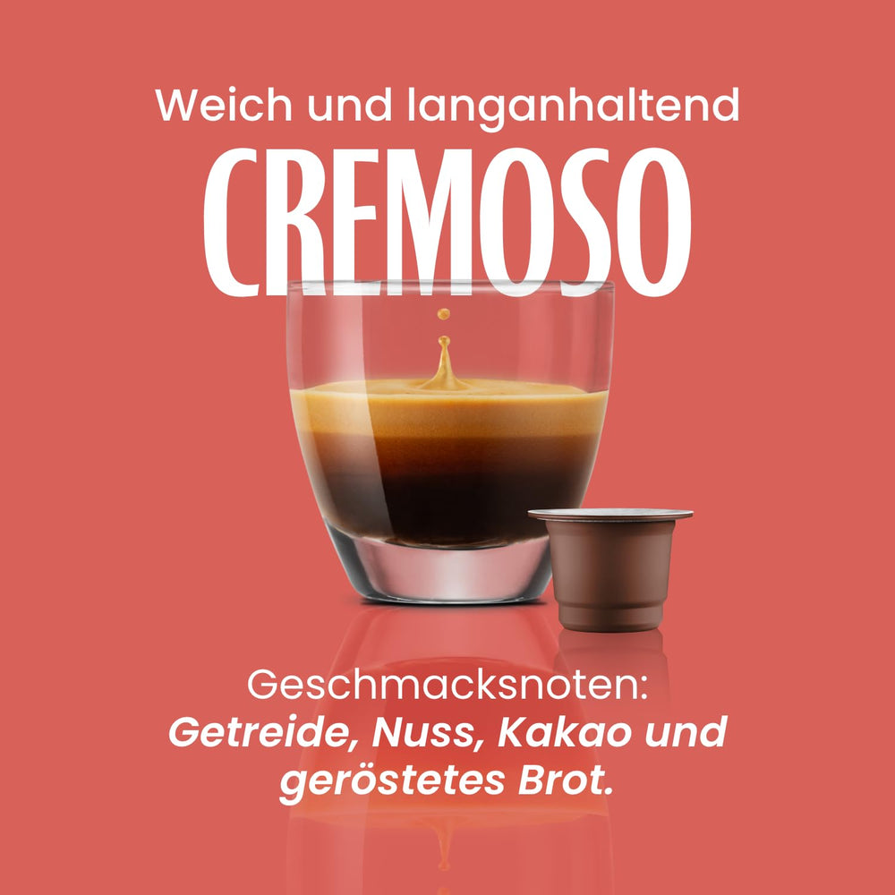 Caffè Vergnano 1882 - Èspresso Kompostierbare Kaffeekapseln, Kompatibel Mit Nespresso, Cremoso (Cremig) - Packung Enthält 100 Kapseln