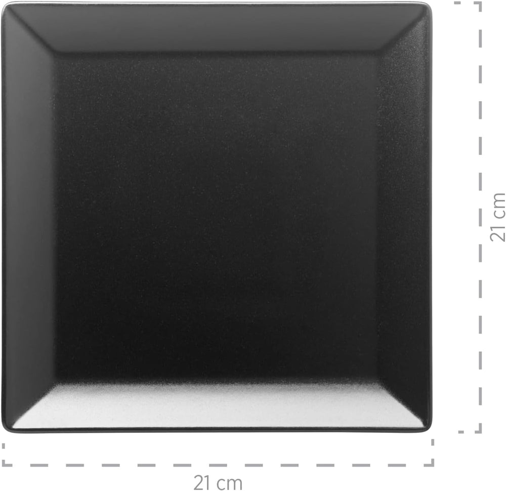 MÄSER Manhattan City, serviciu de masă din porțelan pentru 6 persoane, negru