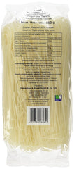 Fideos de arroz - tailandeses, fideos de cinta de arroz de 1 mm de ancho, hechos con harina de arroz - 17 x 400 g