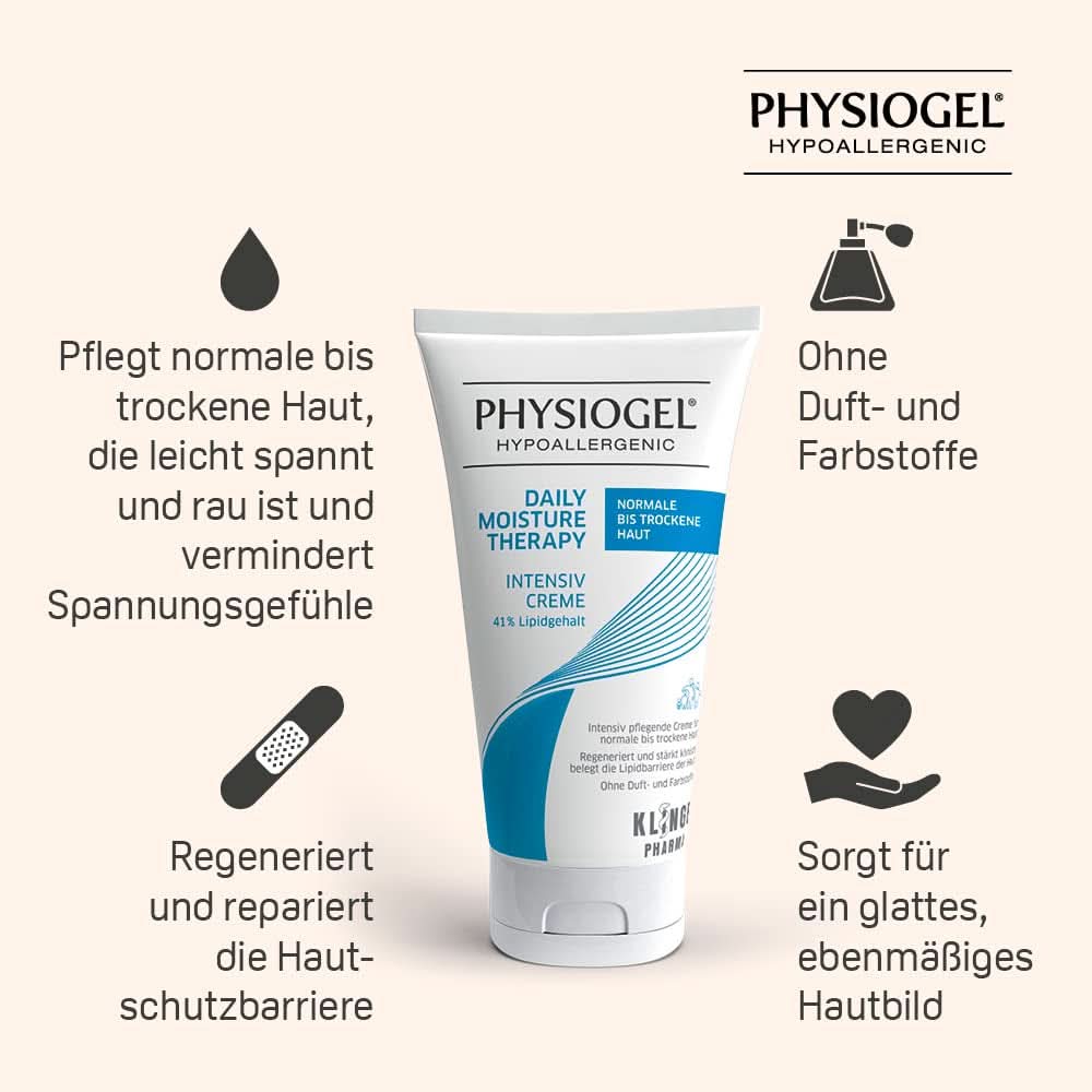 PHYSIOGEL Crema hidratante regeneradora para pieles secas, 150 ml Cosmética y Belleza Naty Shop