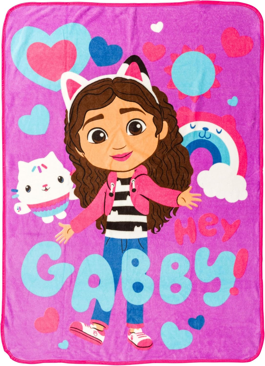 Manta colgante Silver Buffalo Garfield, forro polar, 114,3 x 152,4 cm Camas y mantas Silver Buffalo Gabby's Dollhouse