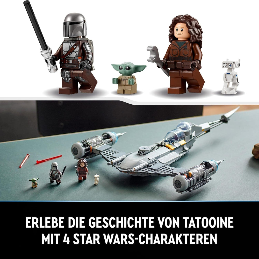 LEGO Star Wars Mandalorian Fighter N-1 del libro de Boba Fett Juguete de construcción con nave espacial, juego de 4 personajes, incluida la figura de Baby Yoda 75325 Juegos de construcción Besuche den LEGO-Store
