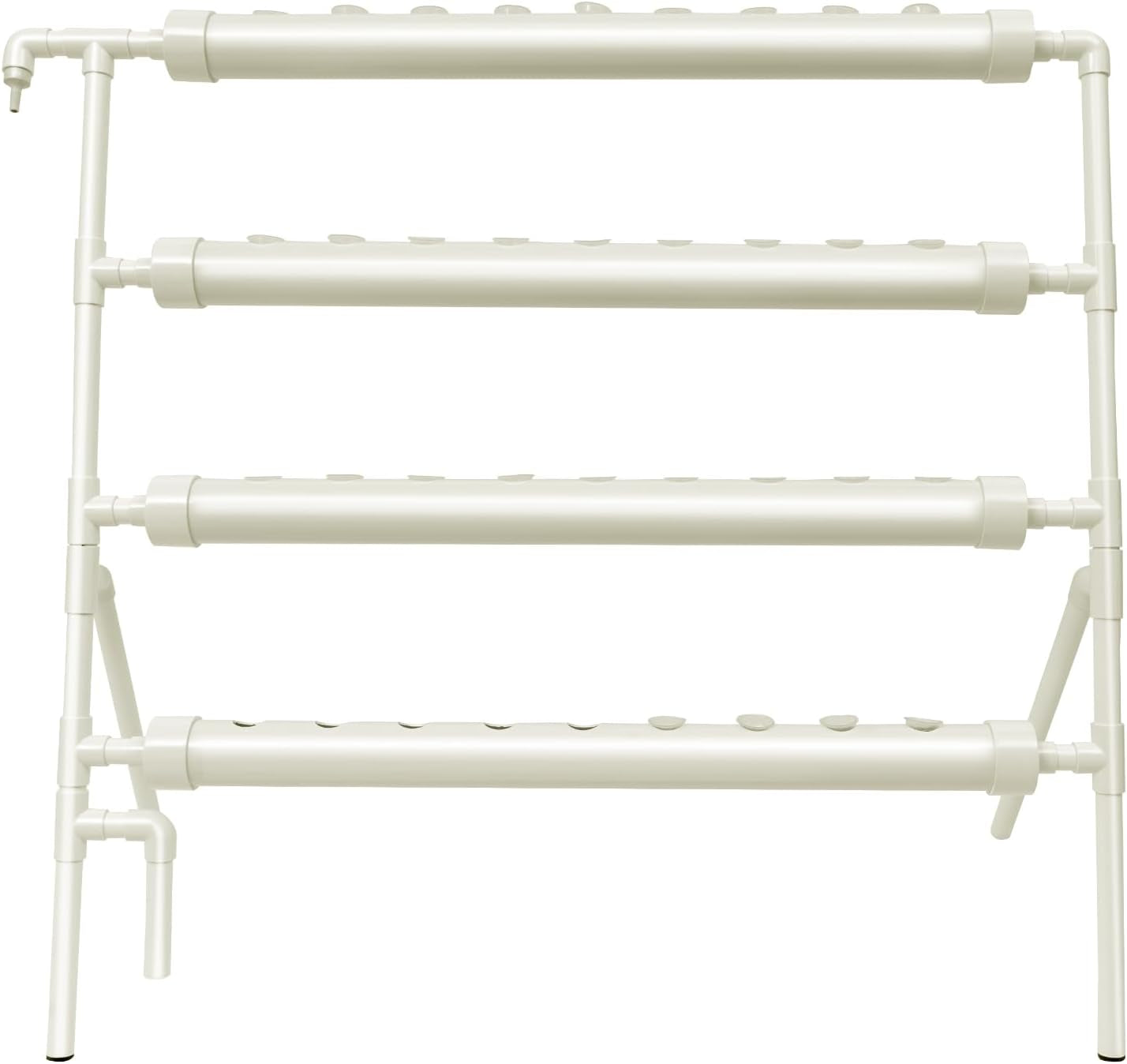 Sistema hidropónico, kit de cultivo hidropónico en torre, soporte para macetero de 4 niveles con 36 agujeros para plantar, sistemas de cultivo de plantas sin suelo para jardín, oficina y otros espacios interiores y exteriores