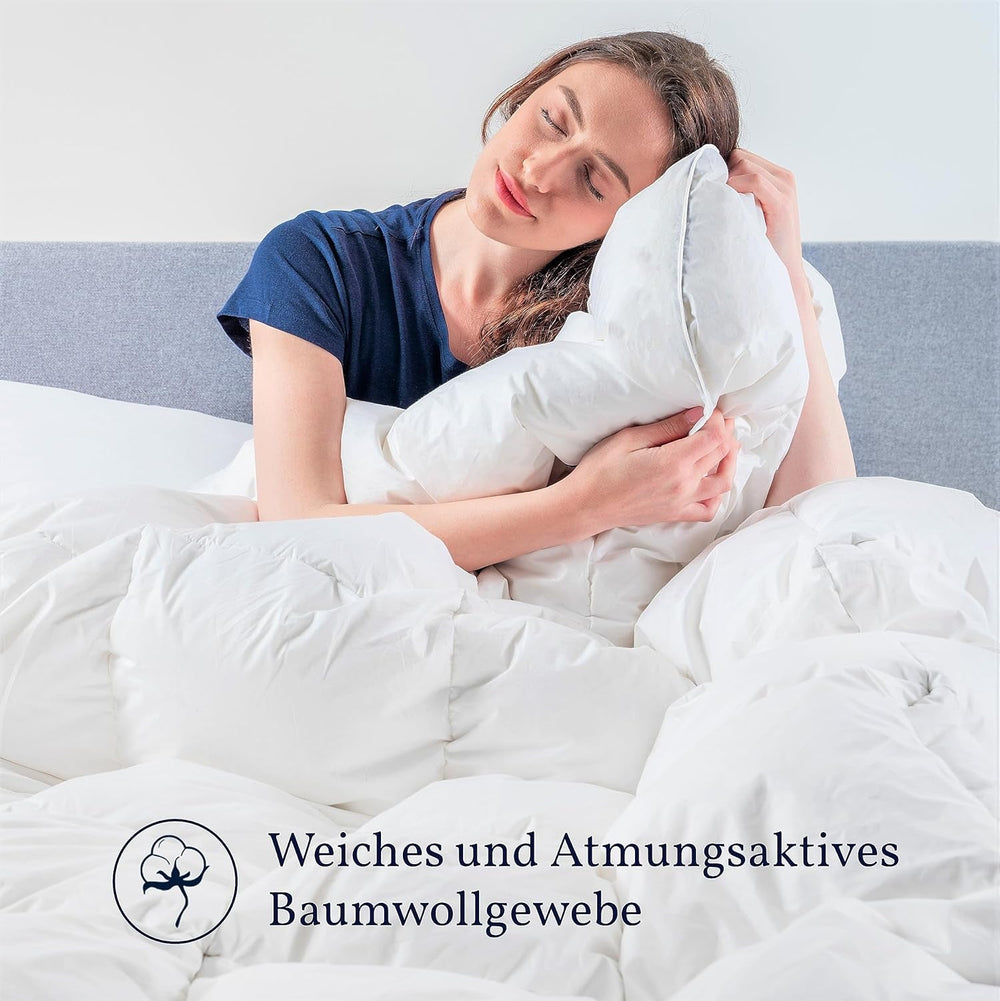 Paraíso Nórdico - Edredón Cómodo - 50% Plumón de Pato Alemán - Edredón Cálido de Invierno - 200X200 Cm Edredones y Edredones Naty Shop