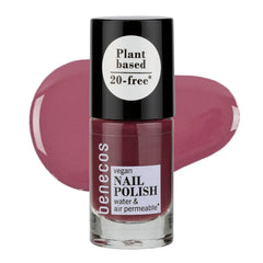 Benecos 20-Free esmalte de uñas vegano, tono ciruela dulce - esmalte de uñas a base de hierbas - de secado rápido y de larga duración - permeable al agua - enriquecido con biotina - 5ml