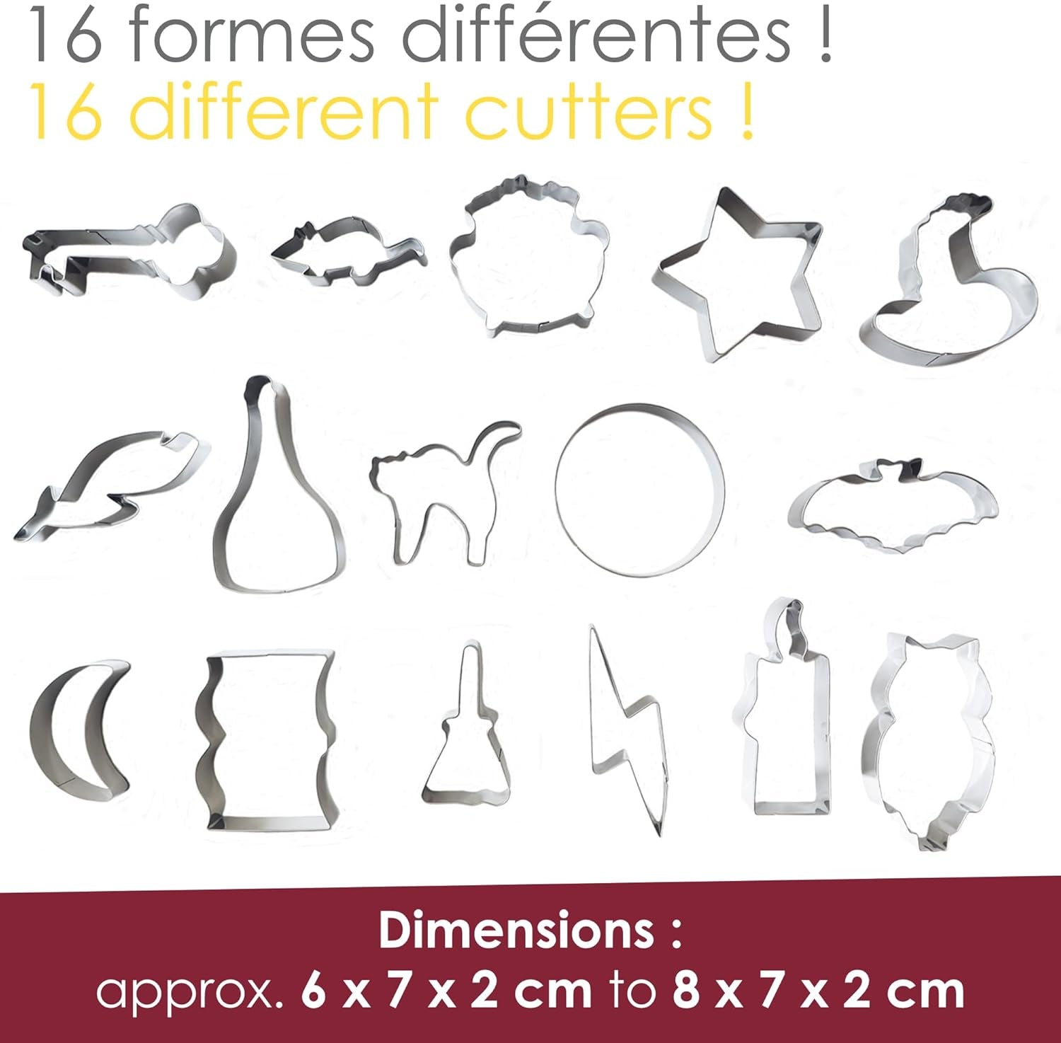 ScrapCooking – Găleată cu 16 Forme Magiciene pentru Biscuiți – Forme Metalice pentru Biscuiți – Forme pentru Torturi Mici – Magie, Idee de Cadou pentru Coacere, Zi de Naștere Magică – 2029, Metalice