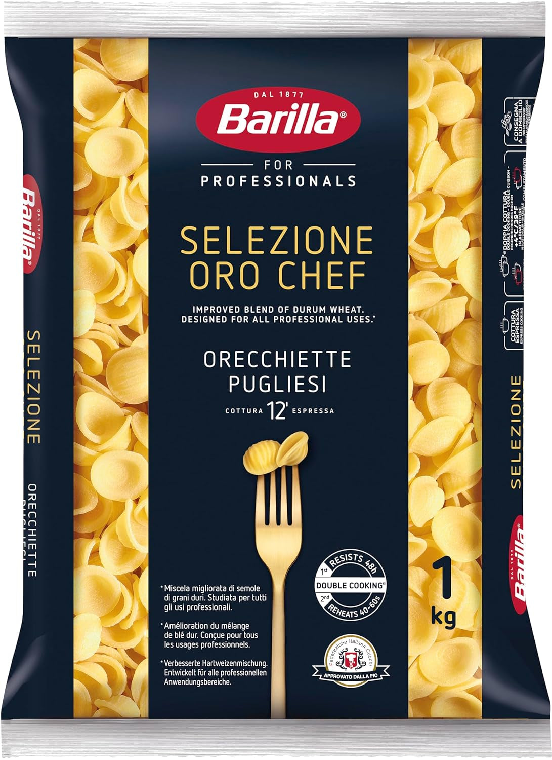 Barilla Selezione Oro Chef Orecchiette Pugliesi, paquete de 9 (9 x 1 kg)