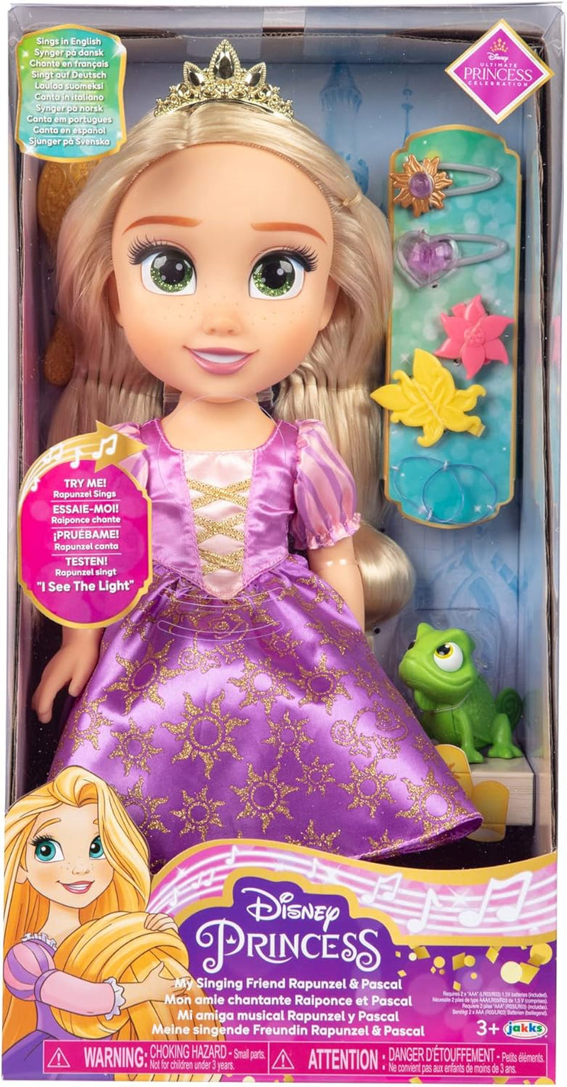 Muñeca Rapunzel Cantante Princesas Disney 35 Cm, Canta "Veo la Luz", Incluye accesorios para más diversión, Perfecta para niñas mayores de 3 años, Morado Muñecas Naty Shop