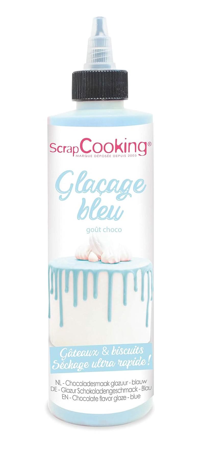 Scrapcooking, Glazura Drip Cake, 140 grame Glazuri si Decor Naty Shop Bleu