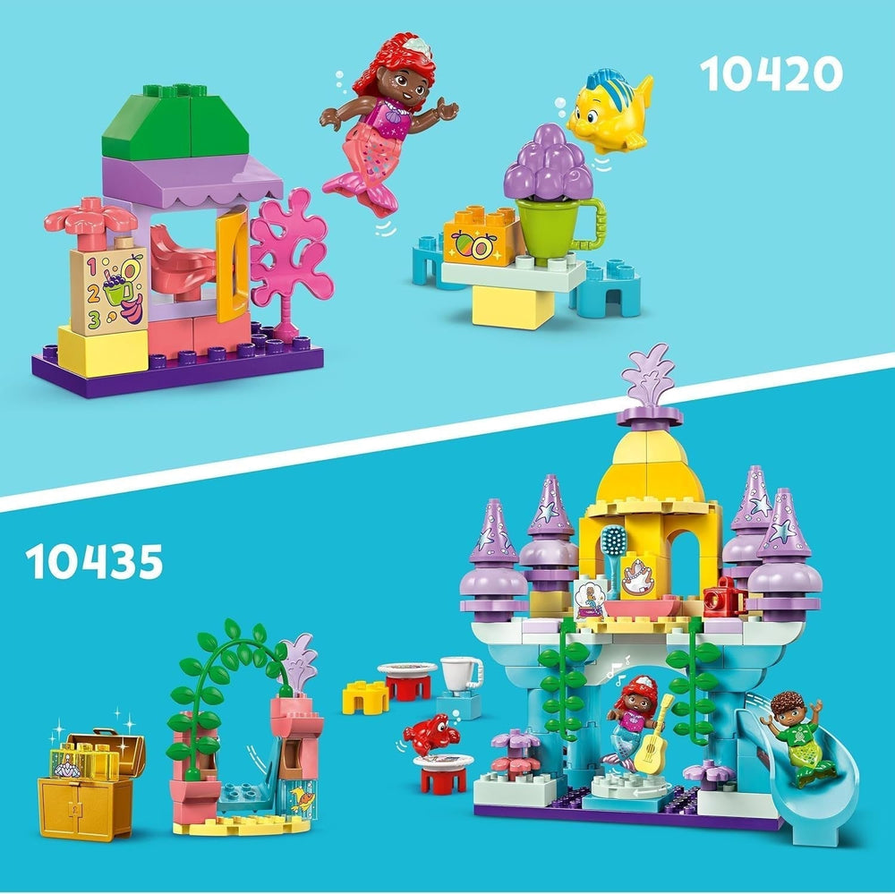 LEGO DUPLO | Palacio Mágico Subacuático de Ariel de Disney, juguete educativo para la sirena Ariel, castillo submarino para niños mayores de 2 años 10435 Juegos de construcción Besuche den LEGO-Store