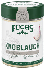 Fuchs Gewürze - Ajo granulado - würzig-zwiebliger Geschmack für Tzatziki, Knoblauchbutter oder Gemüsegerichte - ingredientes naturales - 85 g en wiederverwendbarer, recyclebarer Dosis