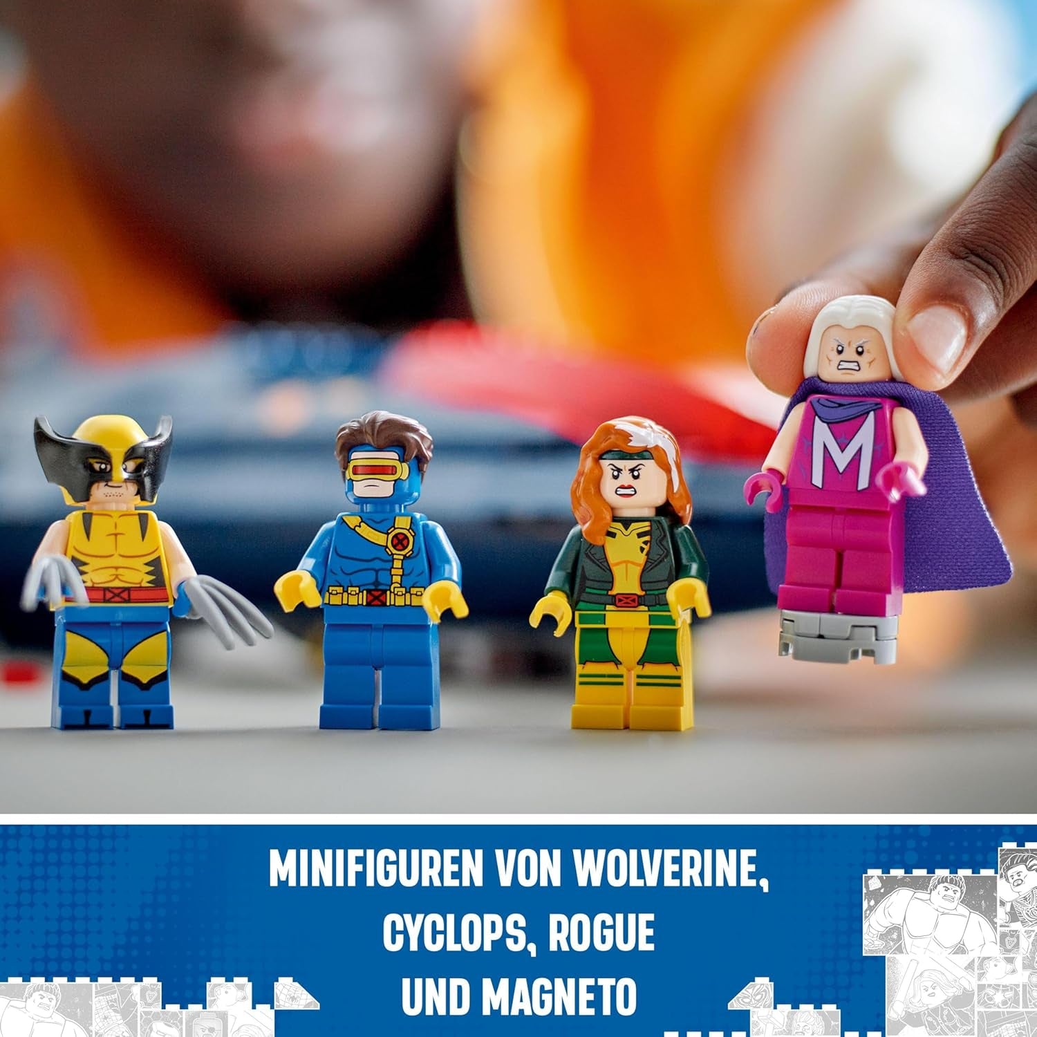 LEGO Marvel X-Jet Los X-Men Modelo de avión de construcción con figuras que incluyen Wolverine y Pícaro Juguete de superhéroe para niños Regalo para niños y niñas 8 años 76281 Juegos de construcción Beuche den LEGO-Store