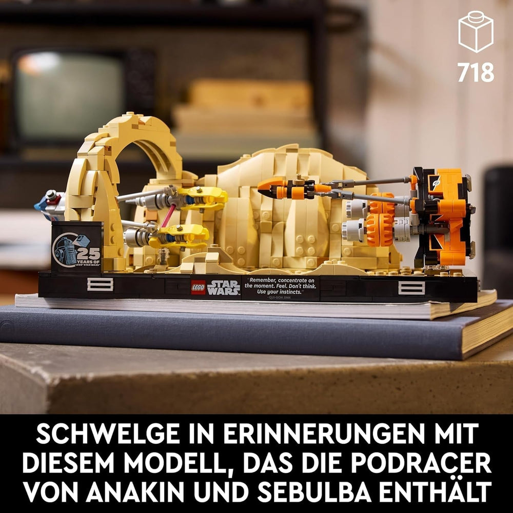LEGO Star Wars Pod Race in Mos Espa - Diorama, Set pentru adulți, Kit model Amenințarea întunecată, include Podracerul lui Anakin Skywalker, piesă de colecție, cadouri pentru bărbați și femei 75380 Seturi de constructie Besuche den LEGO-Store