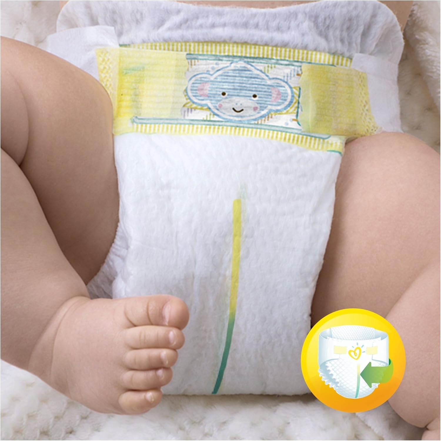 Pampers Pañales Premium Protection para recién nacidos, paquete Jumbo, talla 1, 72 piezas