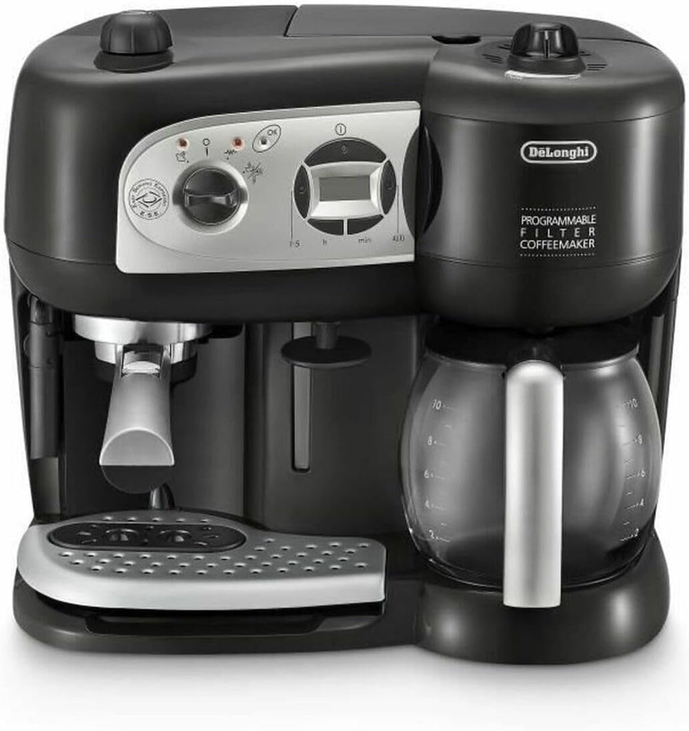 De'Longhi BCO264.1 Espressor și aparat de cafea într-unul singur, cu pompă, negru, 38 x 24 x 35 cm